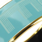 Hermes Bangle Emile GM Metal Cloisonne Light Blue Gold Hardware Logo Accessories — view 8