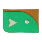 Hermes Card Case Poisson Ckac Caramel vert Comics FIZZ Greenish