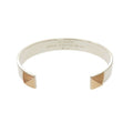 Hermes Clous De H Jonc 2 B Silver 925 18K Pink Gold Bracelet