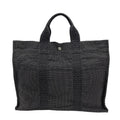 Hermes Her Line MM Canvas Cotton Gray Tote Silver