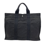 Hermes Her Line MM Canvas Cotton Gray Tote Silver — view 2