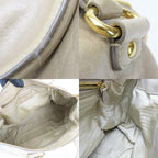 Prada Handbag Bl0678 Triangle Logo Plate Calf Pomice Sand Beige Gold Hardware — view 5