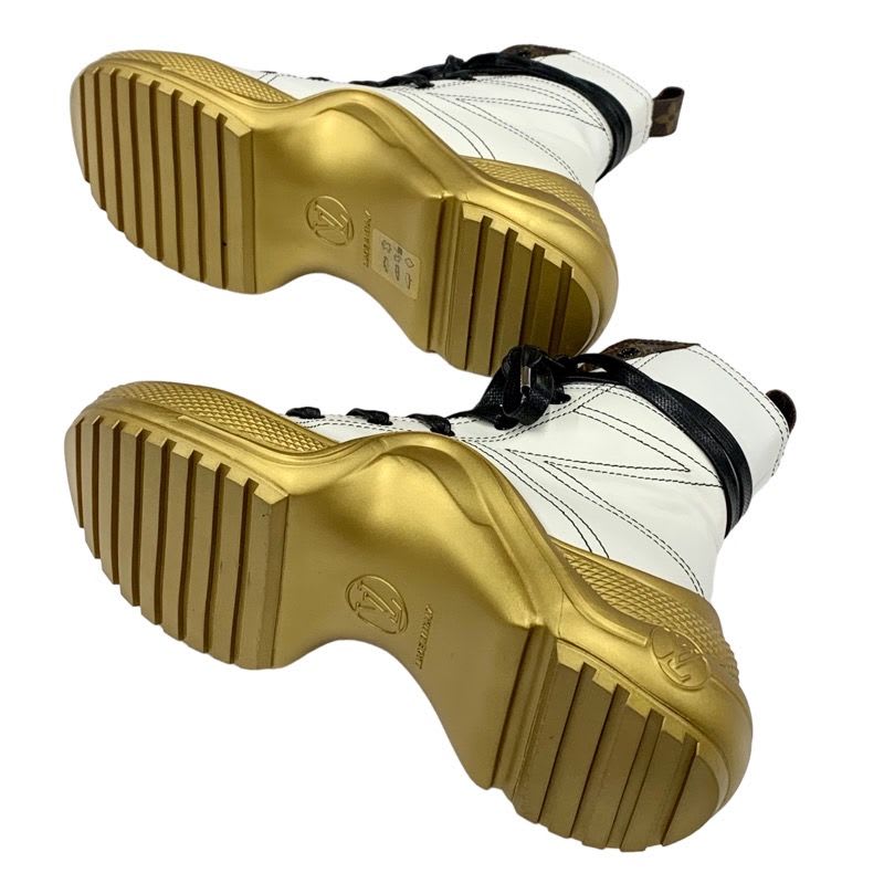 Louis Vuitton Arclight Line Monogram Sneakers High Cut Leather White — view 6