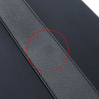 Prada Carry Bag Triangle Logo Case Nylon Leather Navy Silver Hardware — view 8