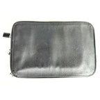 Prada Clutch Second Triangle Logo Saffiano Leather Black Aa — view 2
