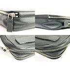 Prada Clutch Second Triangle Logo Saffiano Leather Black Aa — view 5