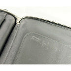 Prada Clutch Second Triangle Logo Saffiano Leather Black Aa — view 9