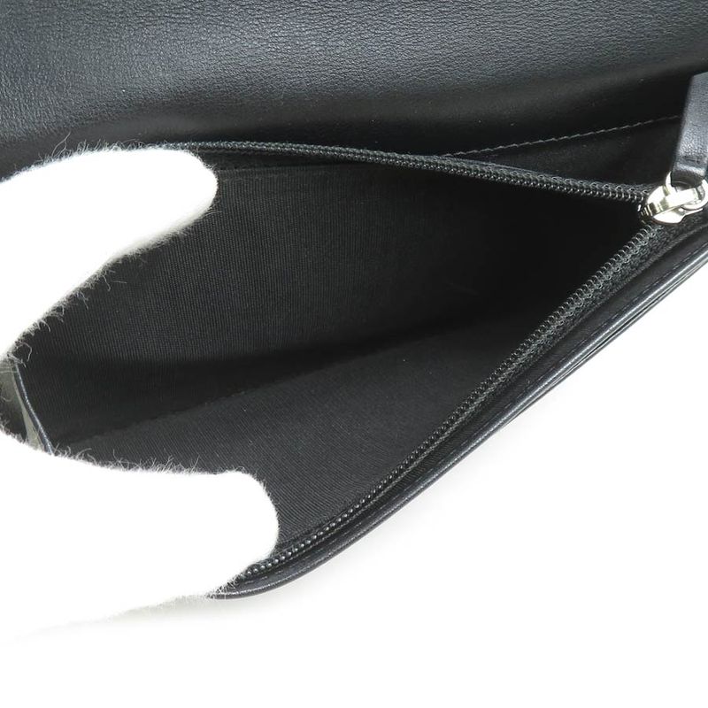 Chanel Bifold Long Caviar Black Wallet — view 4