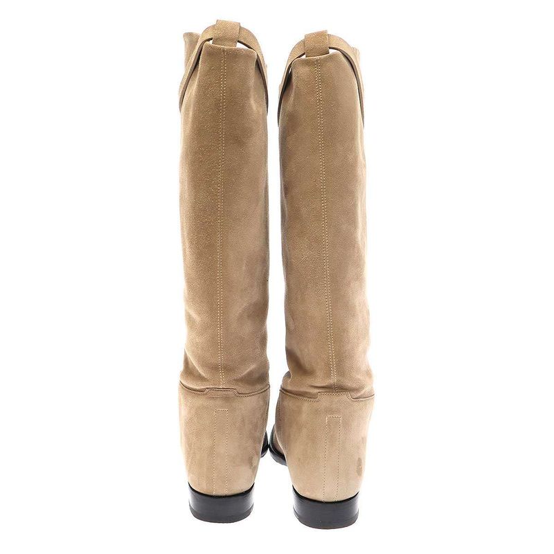 Hermes Jumping Suede Long Boots Z Beige 36 — view 3