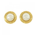Chanel Vintage Earrings White
