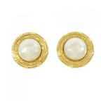 Chanel Vintage Earrings White