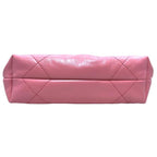Chanel 22 Mini Shoulder Bag As3980 Shiny Calfskin Logo Chain Pink — view 6