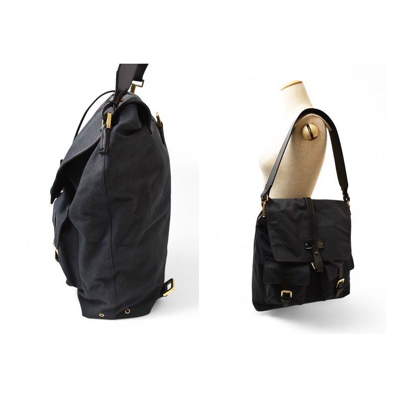 Gucci Shoulder Bag Vintage 2-Way One Body Black 92473 — view 2