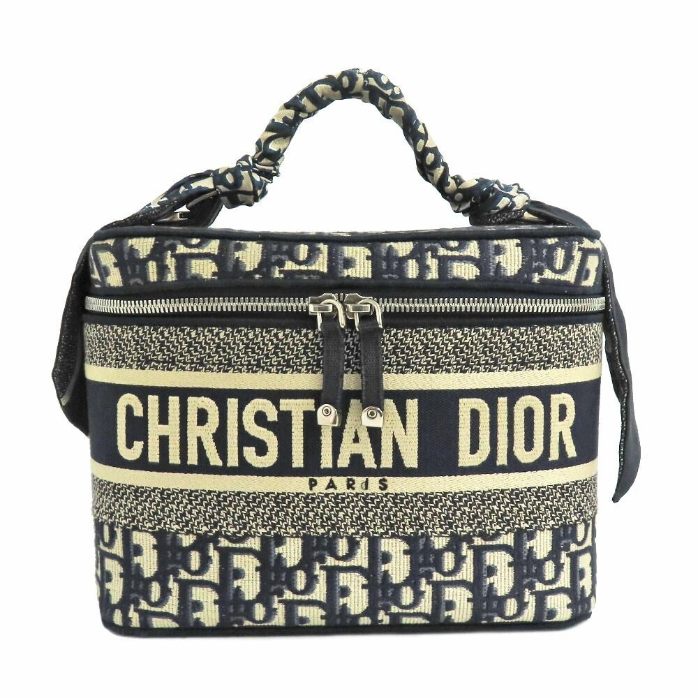 Dior Travel Vanity Medium Navy Oblique Bag With Mitzah