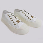 Chanel Sneakers White Size 38 C Leather Shoes Apparel — view 2
