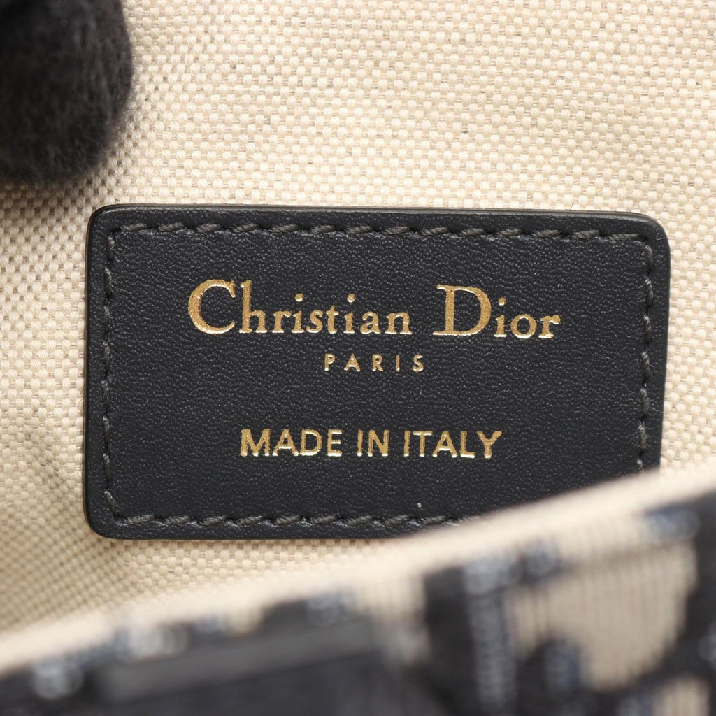 Dior Saddle Bag Mini Bree Kujagado Navy Canvas Leather — view 4