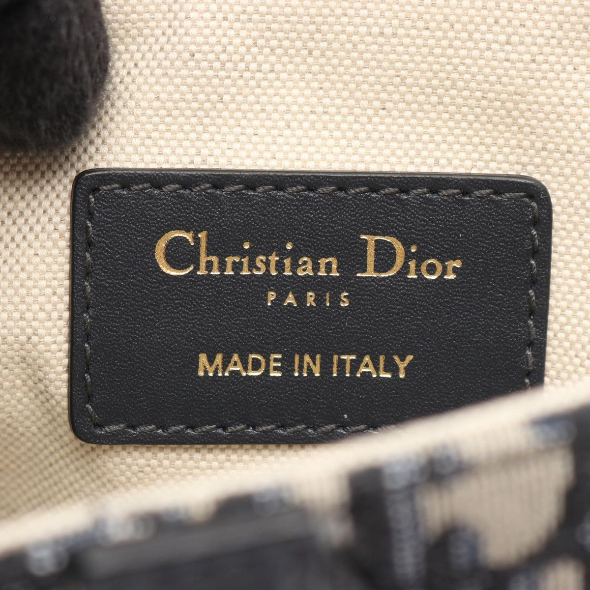 Dior Saddle Bag Mini Bree Kujagado Navy Canvas Leather — view 4