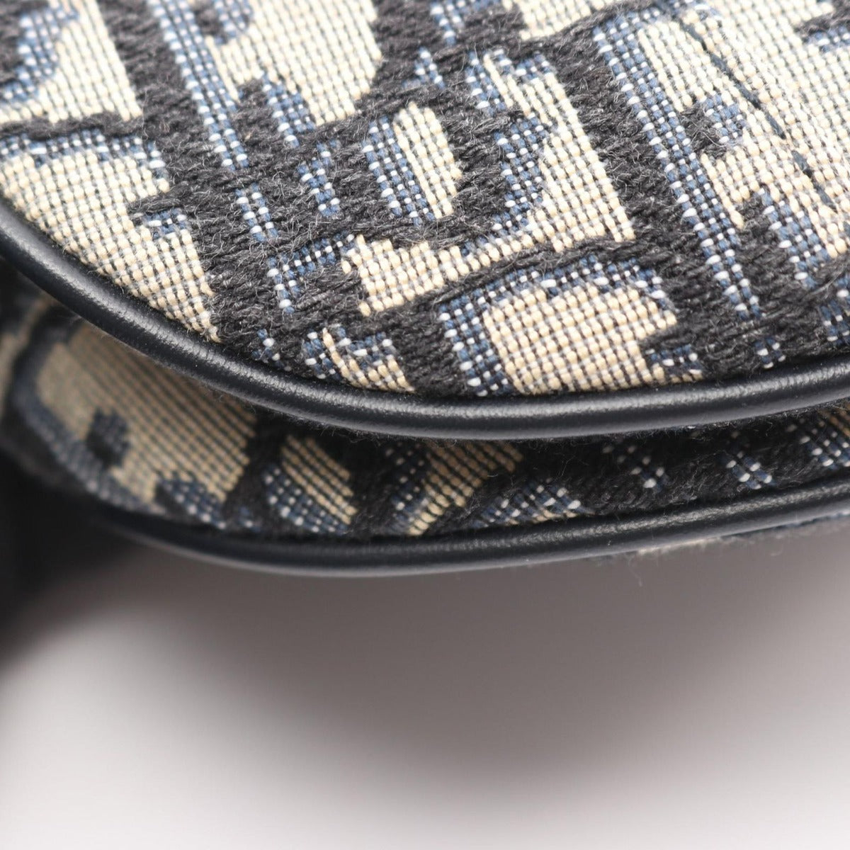 Dior Saddle Bag Mini Bree Kujagado Navy Canvas Leather — view 5