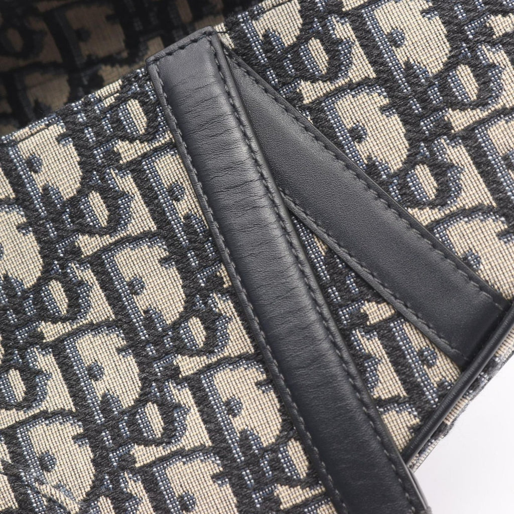 Dior Saddle Bag Mini Bree Kujagado Navy Canvas Leather — view 6