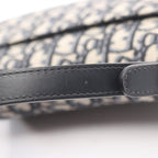 Dior Saddle Bag Mini Bree Kujagado Navy Canvas Leather — view 8