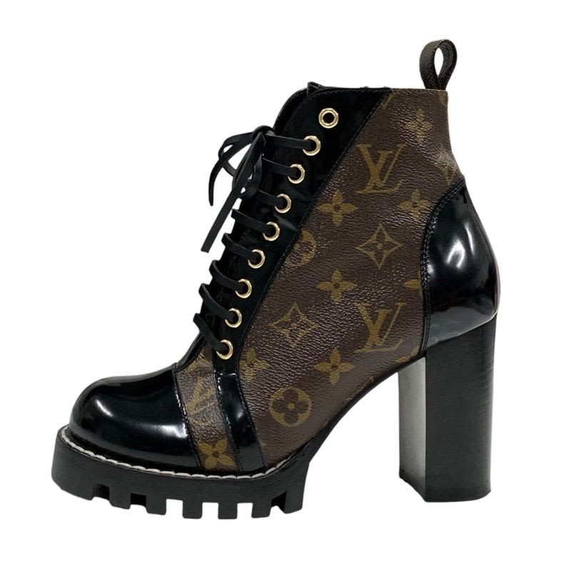 Louis Vuitton Star Trail Line Monogram Boots Short Shoes Leather Brown — view 3