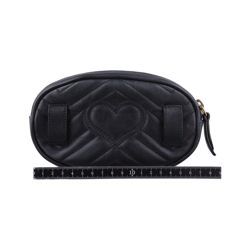 Gucci GG Marmont Black Leather Handbag — view 2