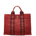 Hermes Fourre Tout PM Mini Tote Red Canvas