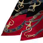Hermes Twill Scarf Silk Brides ET Gris Red Multicolor — view 5
