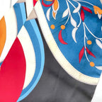 Hermes Twill Scarf Silk Brides ET Gris Red Multicolor — view 6