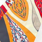Hermes Twill Scarf Silk Brides ET Gris Red Multicolor — view 7