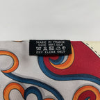 Hermes Twill Scarf Silk Brides ET Gris Red Multicolor — view 8