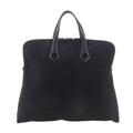Hermes Sac Eve MM Leather Canvas Tote Shoulder
