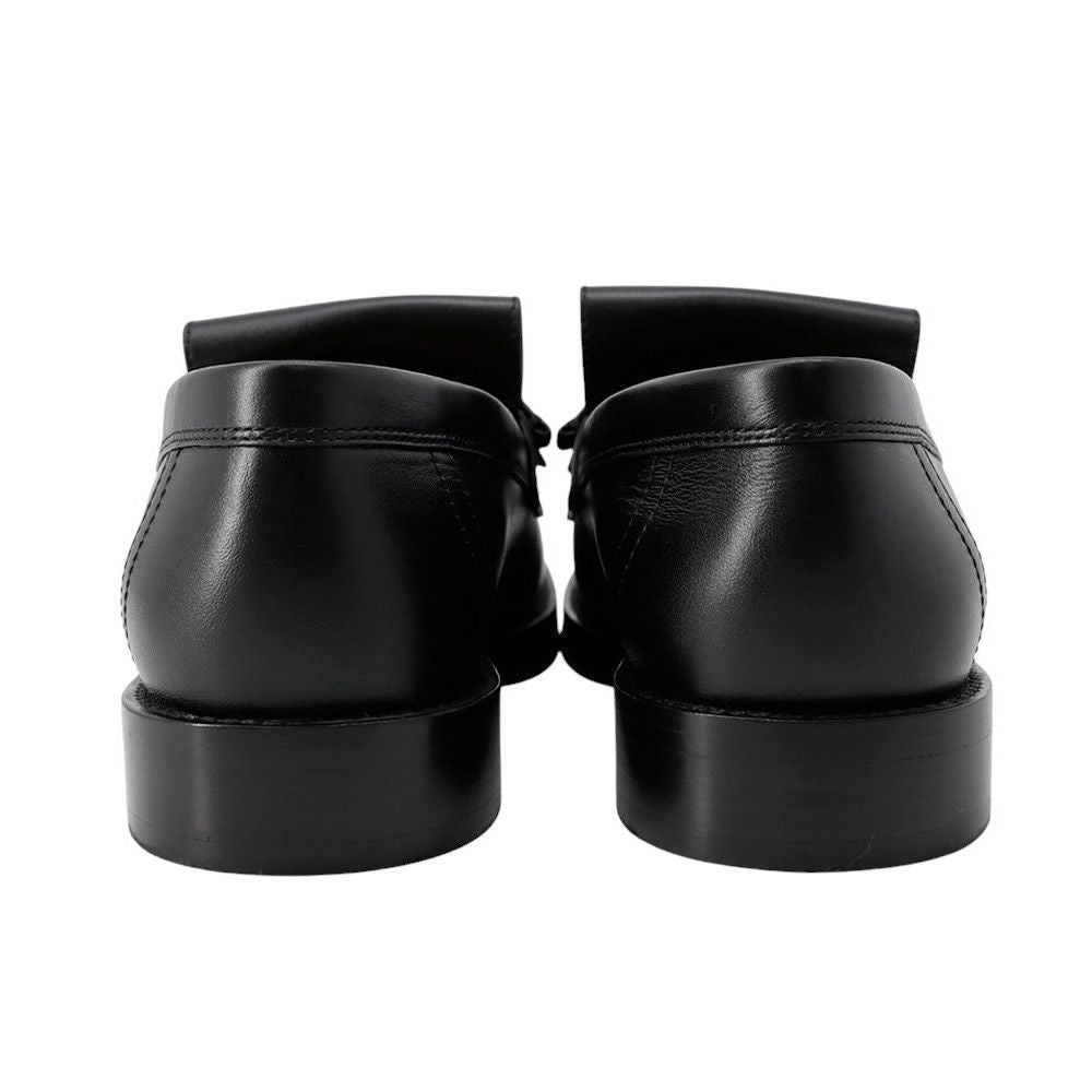 Hermes Moccasins Impact Calf Leather 36.5 Shoes Black — view 3