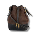 Loewe Velazquez Drawstring Shape Shoulder Bag Drawst Ring Black Brown Leather