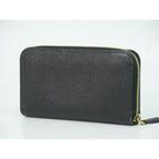 Prada Ribbon Leather Zip Around Wallet Black — view 2