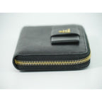 Prada Ribbon Leather Zip Around Wallet Black — view 4
