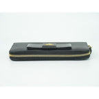 Prada Ribbon Leather Zip Around Wallet Black — view 5