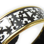 Hermes Bracelet Emile GM Gadarkivir Enamel Metal White Black Gold Hardware — view 9