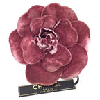 Chanel Camellia Corsage Pink Velour