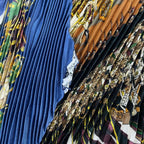 Hermes Scarf Pleated Silk Grand Cortege a Moscou Moscow March Navy — view 6