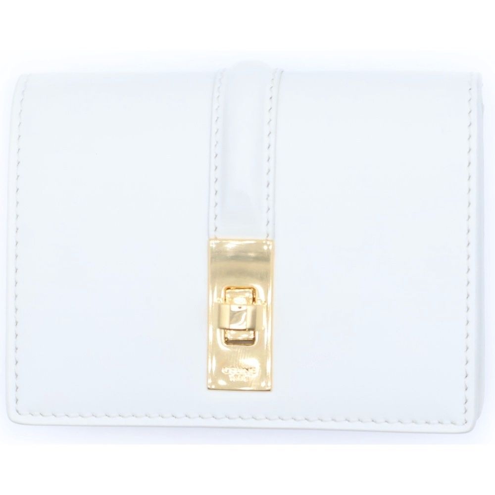 Celine Small Trifold Card Case White