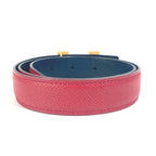 Hermes Belt H Constance Mini Leather Red and Navy — view 3