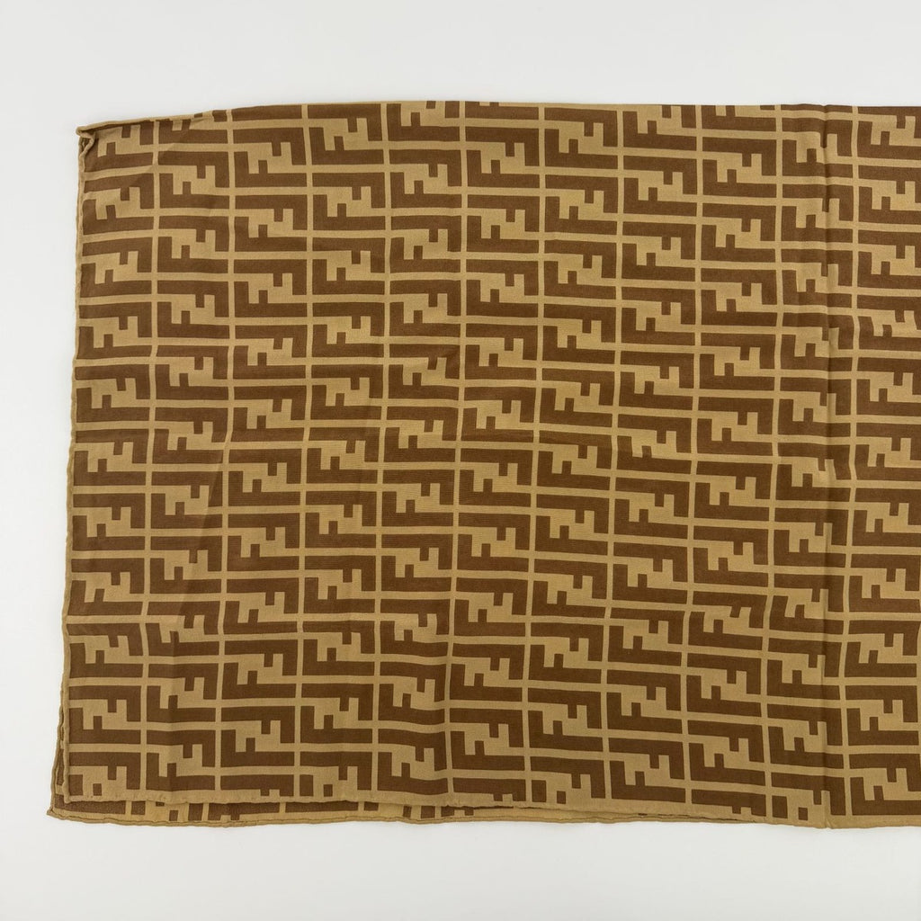 Fendi Scarf Brown Silk Vintage — view 4