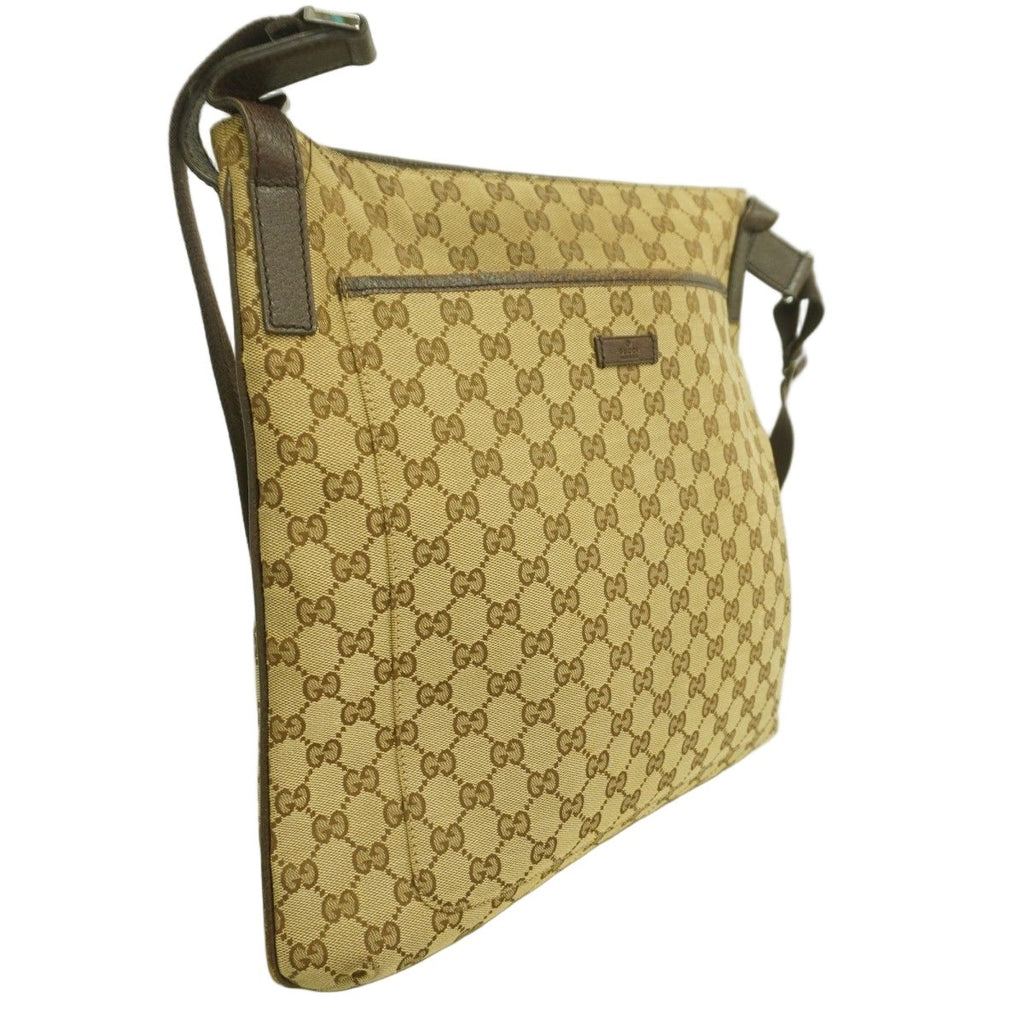 Gucci Shoulder Bag GG Canvas Beige Silver — view 2