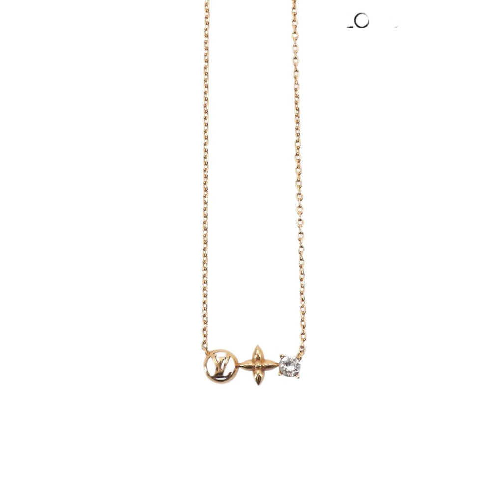 Louis Vuitton Necklace Petit Gold Rhinestone
