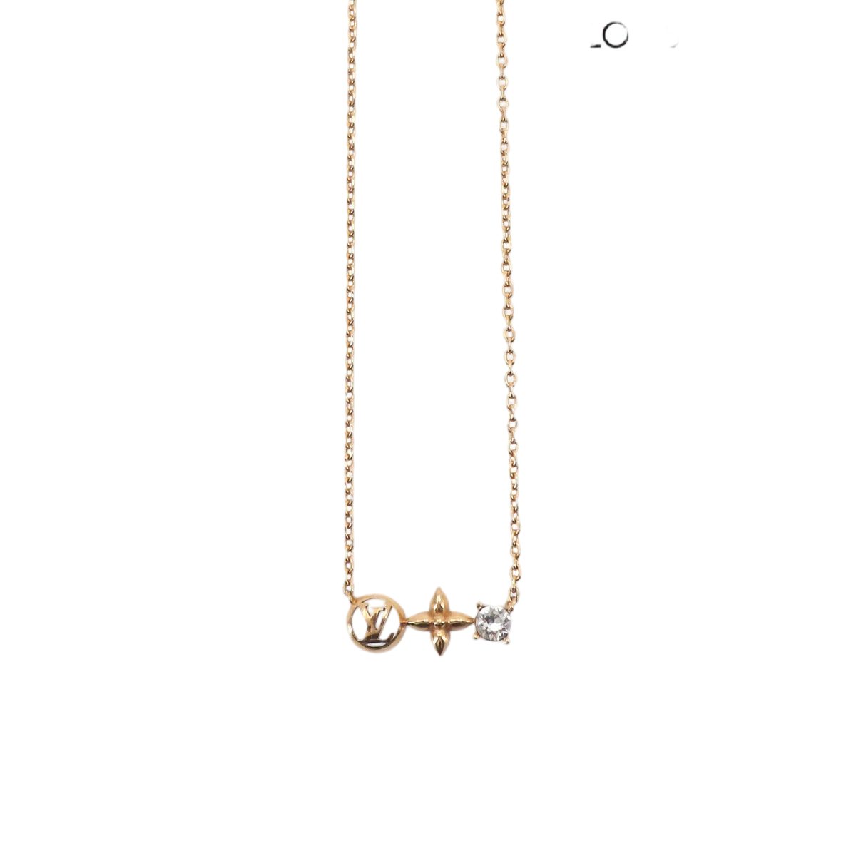 Louis Vuitton Necklace Petit Gold Rhinestone