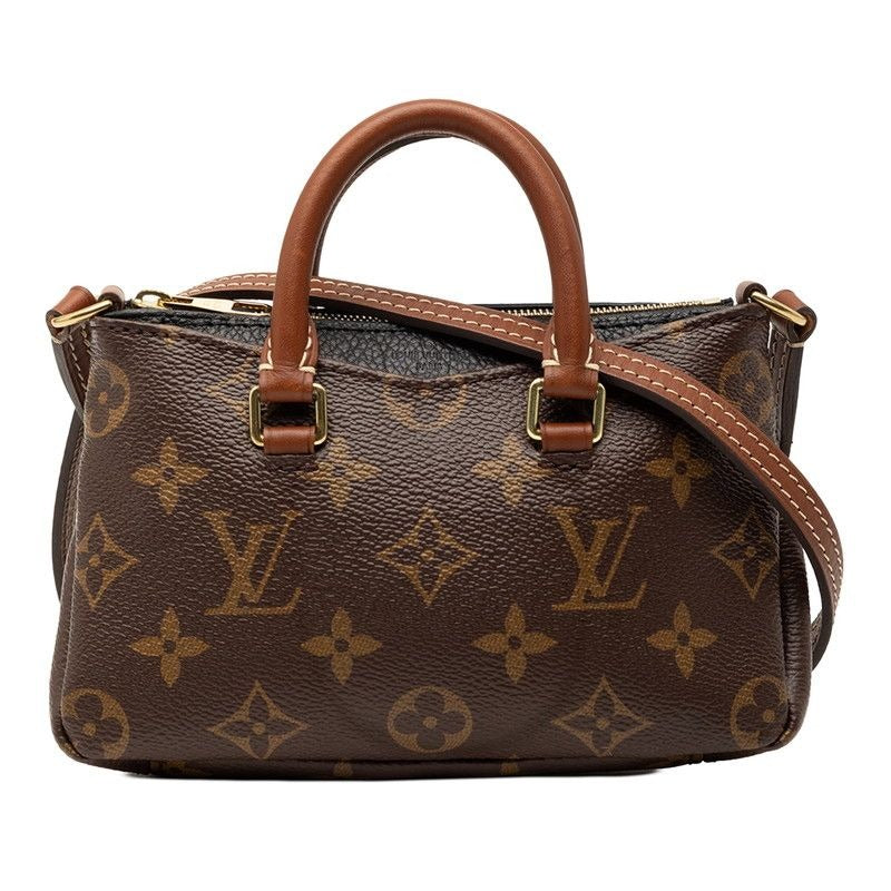 Louis Vuitton Monogram Nano Pallas Mini Shoulder Bag Brown Noir