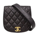 Chanel CC Logo Quilted Mini Waist Pouch