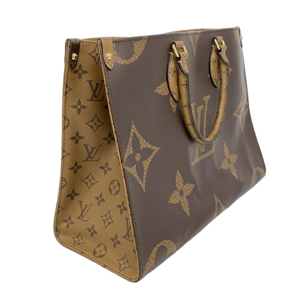 Louis Vuitton Tote Monogram Giant Reverse On The Go MM Brown 2-Way — view 2