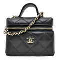 Chanel Bag Charm Classic Mini Quilted Ap4897 Random BK GD Grain